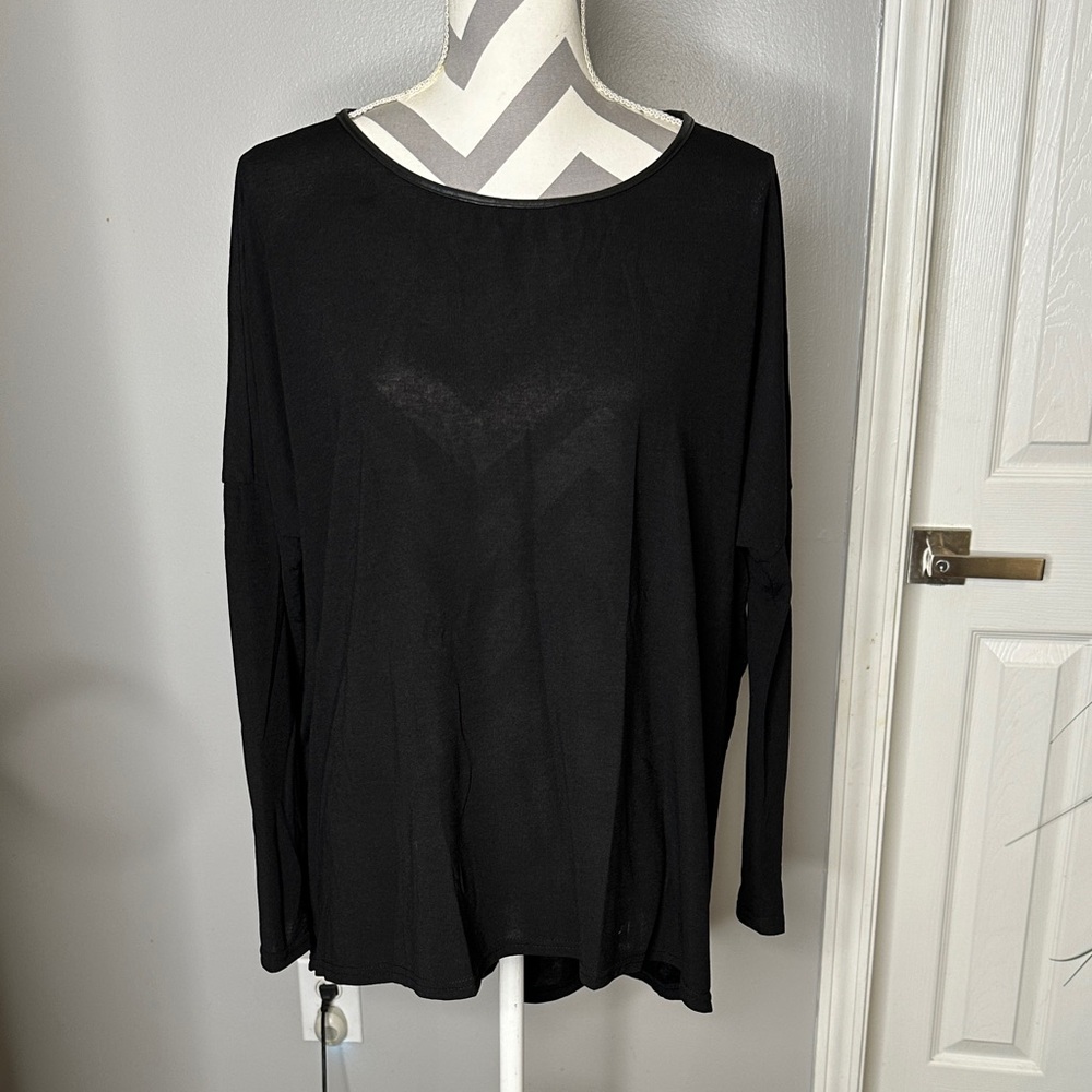 Classic Black Long Sleeve Women's Top